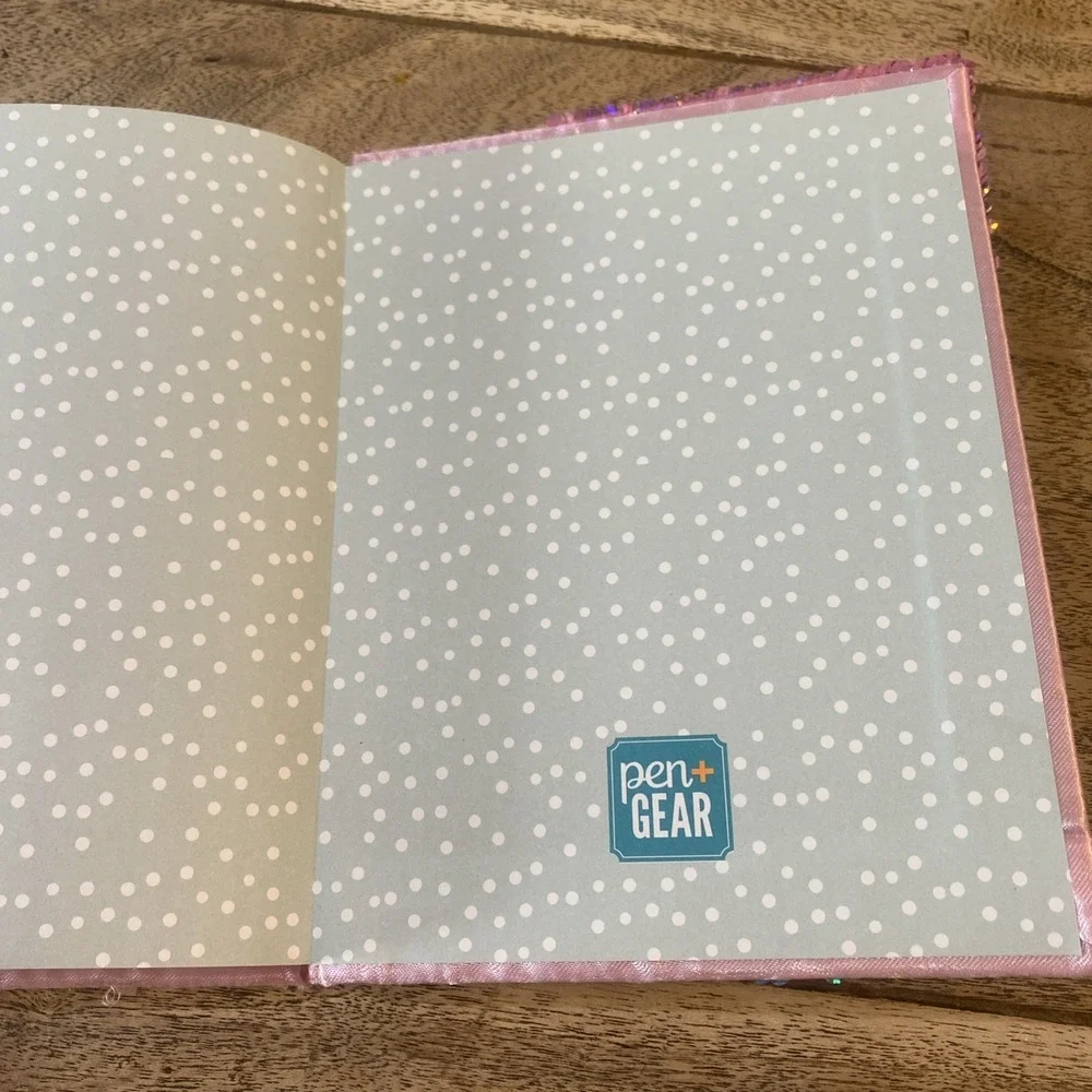 Pen + Gear Notepad Lined Journal Lot Of 2 And Sequin Cover